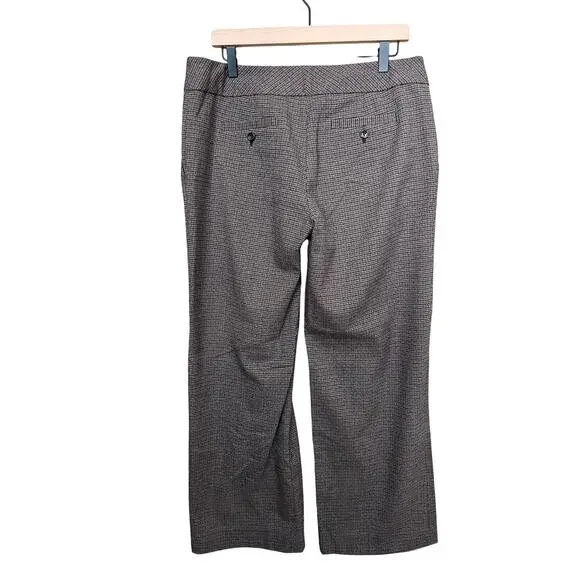 The Limited Cassidy Fit Brown Micro Houndstooth Stretch Dress Pants Sz 10 Short - Picture 2 of 7